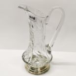 A Boardman sterling silver and cut crystal water jug, H. 30cm.