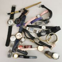 A box of mixed watches.