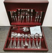 A cased Cooper Ludlam silver plated cutlery set.