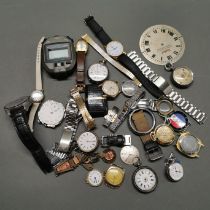 A bag of watches, watch parts, etc.