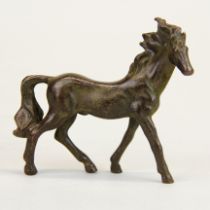 A Chinese bronze figure of a horse, H. 8cm.