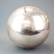 A large Georgian mirrored mercury glass watch ball (witch ball) Dia. 34cm.