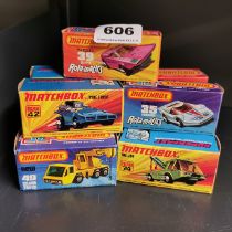 A group of Matchbox, Superfast and other die cast models.