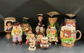A group of Beswick and other character jugs.