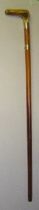 This French horn handled Malacca walking stick (33”/840mm long) is a rare item as it houses a four