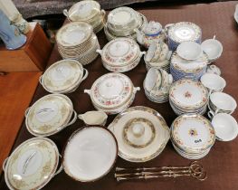 A quantity of tea china including cake stands, with a quantity of Noritake and other dinner china.