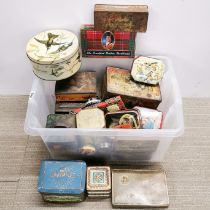 A quantity of collector's tins.