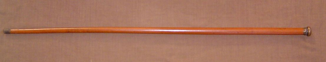 Slim cane with concealed Corkscrew. A slim Victorian cane with a copper screwed cap. Removal of
