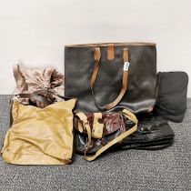 A group of mixed vintage bags.