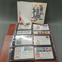 Three albums of First Day cover and other stamps.