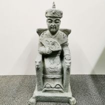A large composition figure of a Chinese emperor, H. 63cm.
