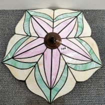 A Tiffany style ceiling light shade, W. 58cm.