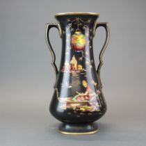 A 1920's Sylvac Venetian design vase, H. 34cm.