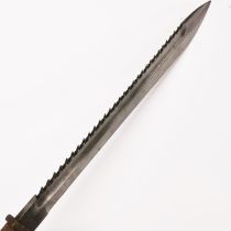 An Imperial German Sawback WWI period "butcher" bayonet, L. 52cm.