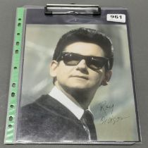 Autograph interest. A signed photograph of Roy Orbison with certificate.