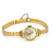 A 9ct yellow gold lady's 'Oriosa' 17 jewels Swiss watch.