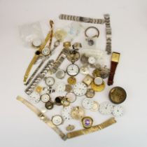 A bag of watches and watch parts.