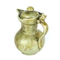 A Chinese crackle glazed pottery jug. H. 17cm.