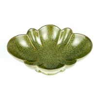 A Chinese crackle glazed lotus shape bowl. H. 6cm.