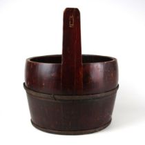 An antique Chinese water bucket, H. 38cm.