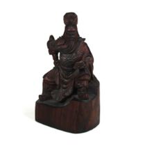 A Chinese carved hardwood figure, H. 35cm.