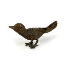 A small bronze figure of a bird, L. 10.3cm.