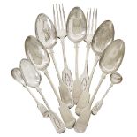 A QUANTITY OF FLATWARE FROM THE BLACK BALL LINE, CIRCA 1870
