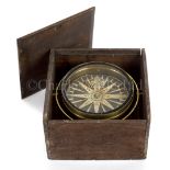 A DRY CARD COMPASS BY SPENCER, BROWNING AND RUST COMPASS, LONDON, CIRCA 1840