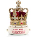 THE JACK STAFF CROWN FROM THE C-CLASS DESTROYER H.M.S. CAVALIER, 1944