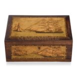 A TRINITY HOUSE MARQUETRY INLAID WORK BOX, CIRCA 1870