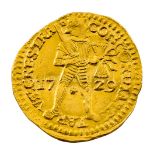 A GOLD DUCAT RECOVERED FROM THE VLIEGENTHART WRECKED OFF THE DUTCH SCHELDT 1735