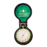 A SILVER POCKET BAROMETER BY AITCHESON & CO., CIRCA 1884