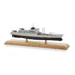 A 1:600 SCALE PROPOSAL DESK MODEL FOR THE RFA SHIP KING-20/20 BY BRITISH SHIP BUILDERS, CIRCA 1986