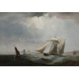 JAMES HARRIS OF SWANSEA (1810-1887) - A SCHOONER OF THE ROYAL YACHT SQUADRON SAILING OFF SWANSEA