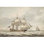 ATTRIBUTED TO WILLIAM ANDERSON (BRITISH, 1757-1837) - H.M.S. 'VANGUARD' FLYING NELSON'S FLAG