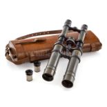 A PAIR OF 1¼IN. TELESCOPE BINOCULARS BY E. DAVIDSON & CO. LONDON, CIRCA 1900