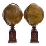 A PAIR OF 12IN. MALBY LIBRARY GLOBES