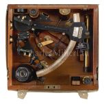 A 7IN. RADIUS BELL-FRAMED MICROMETER SEXTANT BY HEATH & CO LTD, LONDON, CIRCA 1940