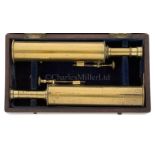 A PAIR OF 1IN. HANDHELD DAY AND NIGHT REFLECTING TELESCOPES, CIRCA 1850