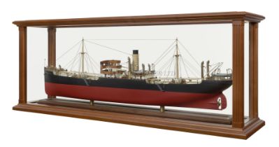 A BUILDER'S-STYLE MODEL FOR THE S.S.FRAMLINGTON COURT, BUILT BY HAWTHORD LESLOE, HEBBURN FOR THE