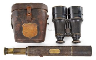 A PAIR OF PRIZE BINOCULARS FROM H.M.S. WORCESTER, 1898