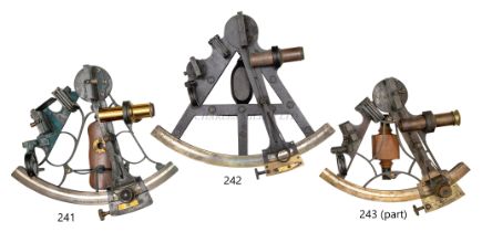 AN 8IN. RADIUS DOUBLE-FRAMED VERNIER SEXTANT BY SPENCER BROWNING & CO., LONDON, CIRCA 1840