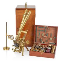 A POWELL AND LEALAND NO 2 MICROSCOPE, 1858