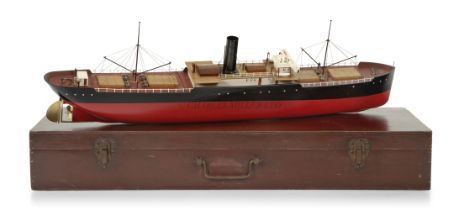 A POND MODEL CARGO SHIP BY BASSETT LOWKE, C. 1935