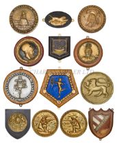 A COLLECTION OF UNOFFICIAL BRASS SHIP'S BADGES