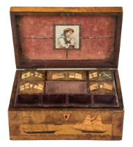 TRINITY HOUSE WORK BOX, C. 1870