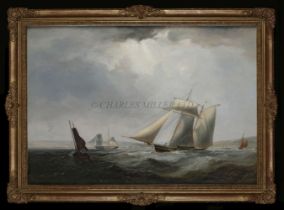 JAMES HARRIS OF SWANSEA (1810-1887) - A SCHOONER OF THE ROYAL YACHT SQUADRON SAILING OFF SWANSEA