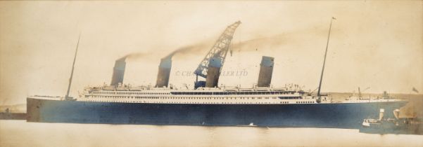 A LARGE FORMAT PRE-DISASTER PHOTOGRAPHIC POSTCARD OF R.M.S. TITANIC