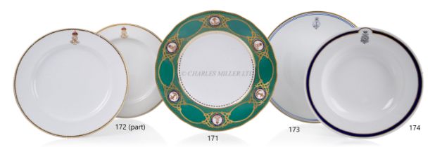 A PAIR OF SIDE PLATES FROM R.Y. VICTORIA & ALBERT III, CIRCA 1902