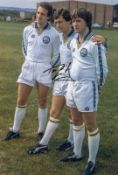 Autographed Trevor Cherry 12 X 8 Photo - Col, Depicting Leeds United's Alan Curtis, Trevor Cherry